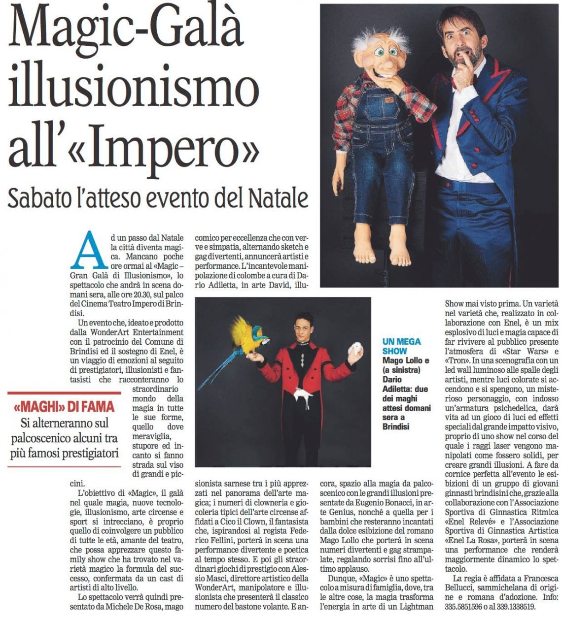 «Magic – Gran Galà di Illusionismo»